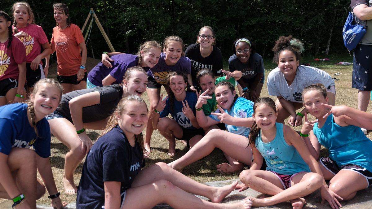Middle School group at Camp